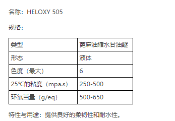 翰森迈图水性环氧树脂HELOXY 505