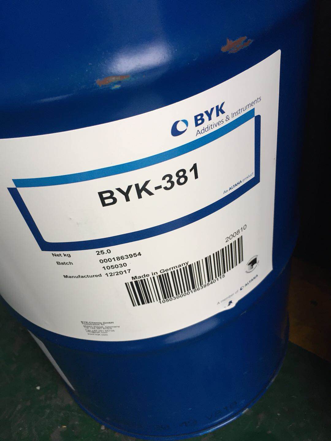 流平剂BYK381聚丙烯酸酯表面助剂，用于水性工业涂料、汽车涂料
