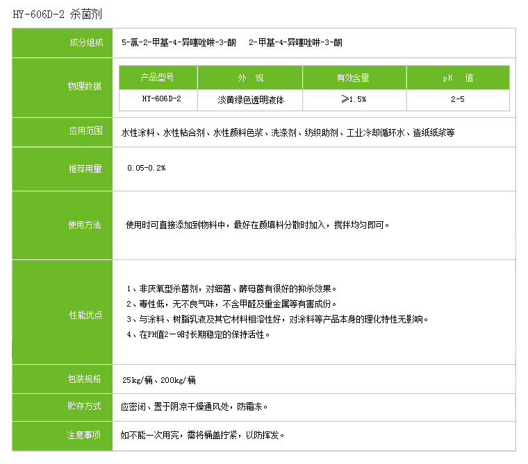 杀菌剂HY-606D-2