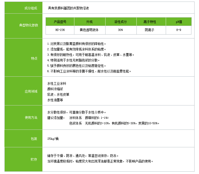 水性工业漆分散剂