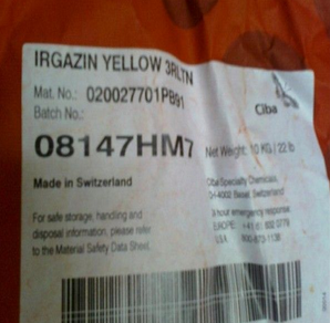 巴斯夫（汽巴）有机颜料3RLTN黄110黄L2060