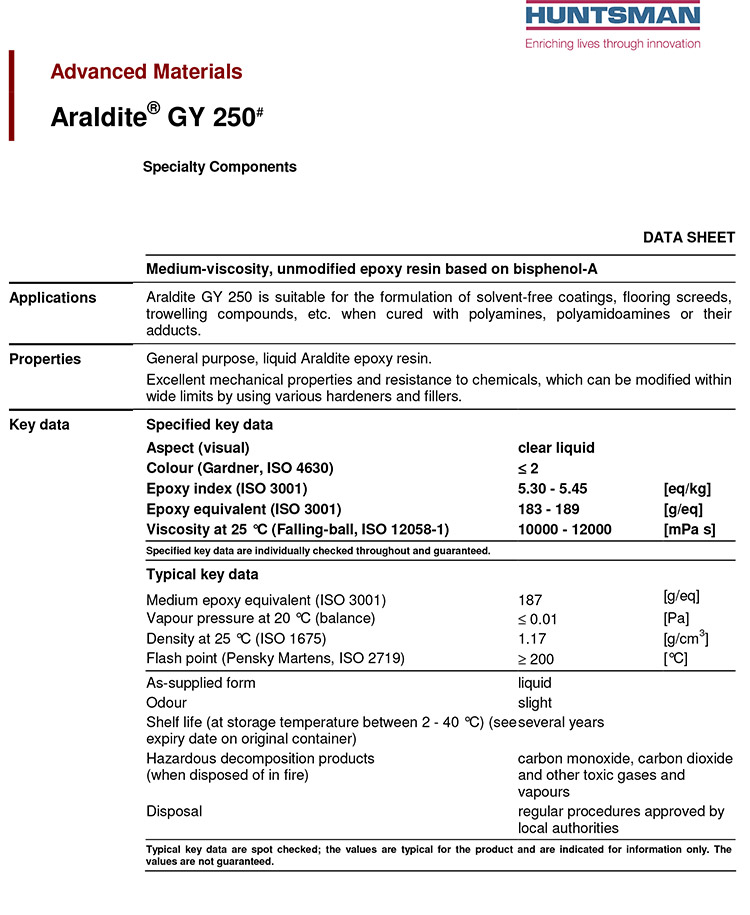亨斯曼环氧树脂（液体）Araldite GY 250
