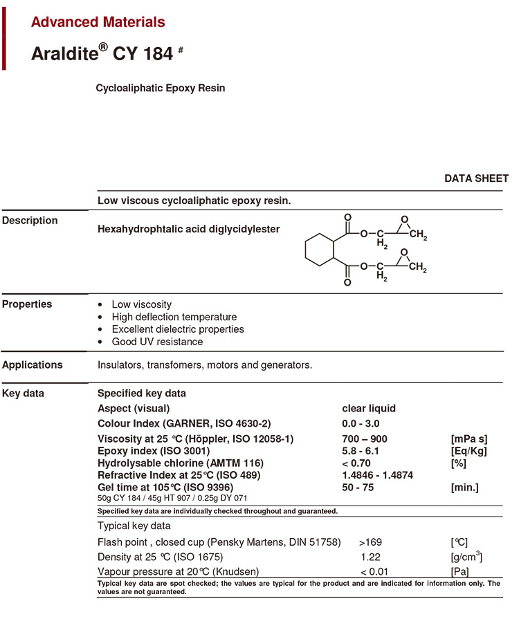 亨斯曼环氧树脂（液体）Araldite GY 184
