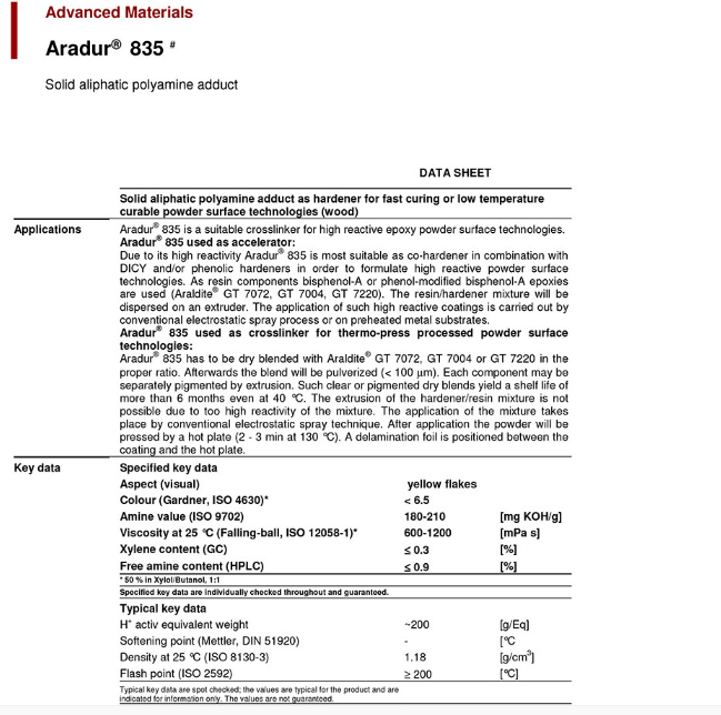 亨斯迈环氧改性胺固化剂   Aradur 835