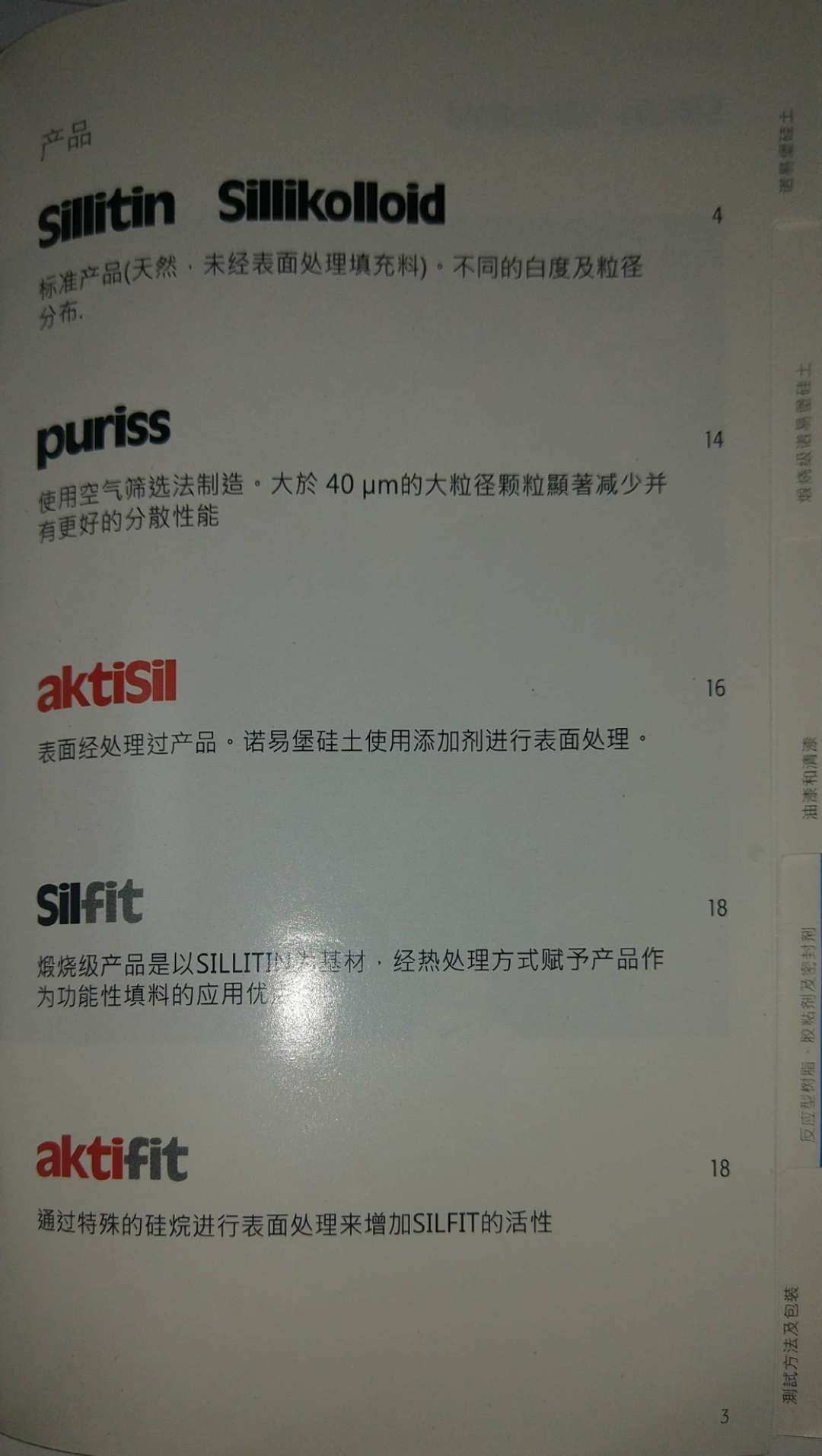 功能性填充料诺易堡硅土SILLITIN Z89 puriss