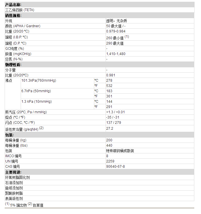 日本东曹三乙烯四胺 (TETA)