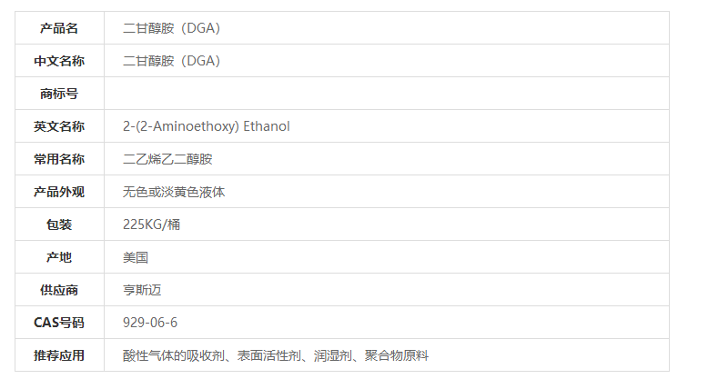 二甘醇胺（DGA）