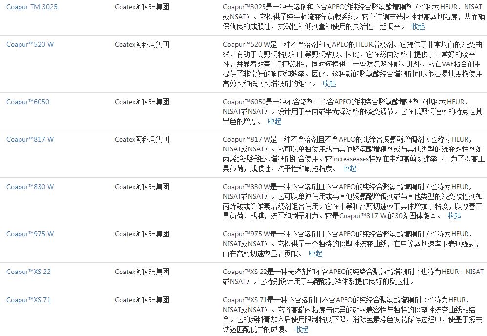 阿科玛羧化聚合物溶剂增稠剂Coapur XS 22