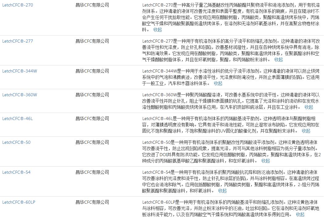 韩国昌华CFC流平添加剂LetchCFC-360W