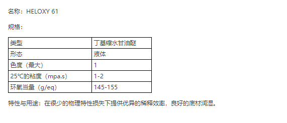 翰森迈图水性环氧树脂HELOXY 61