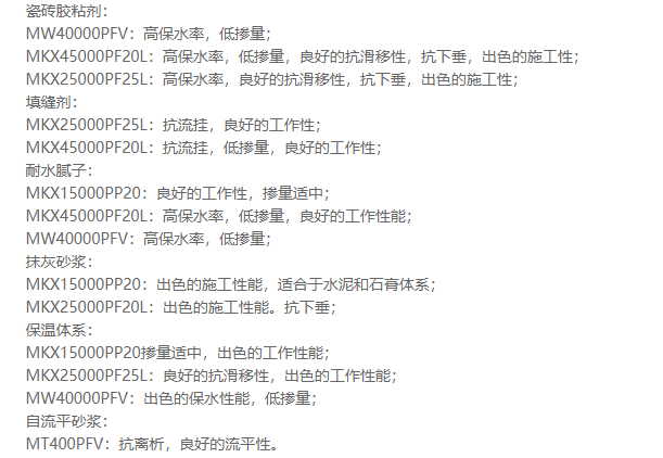 陶氏纤维素醚WALOCEL XM 20000 PV