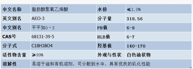 国产脂肪醇聚氧乙烯醚AEO-3