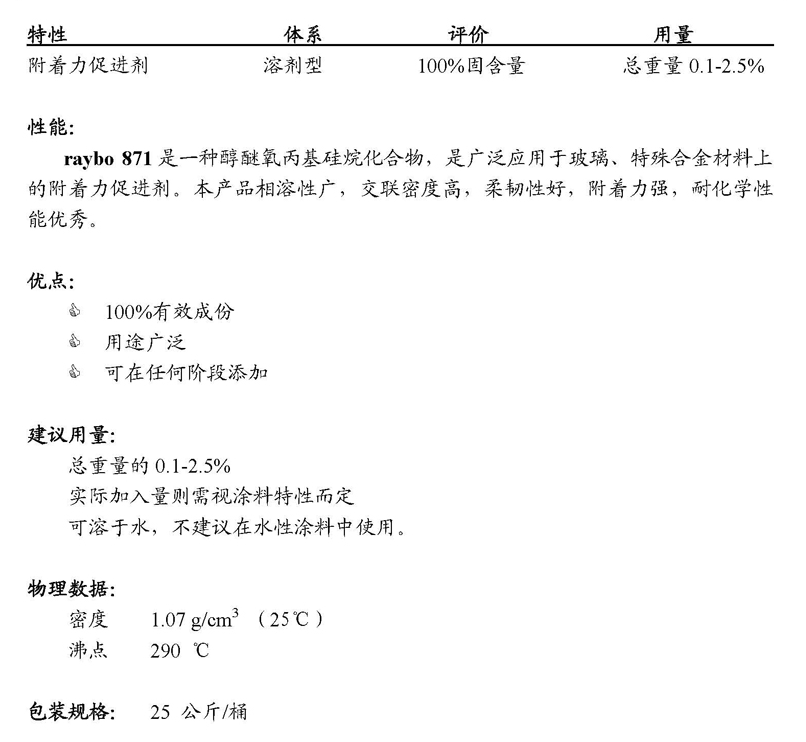 加拿大Canfair 粉末涂料附着力促进剂 Raybo 871
