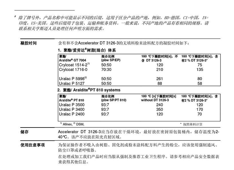 亨斯迈 粉末涂料加速剂DT 3126-3