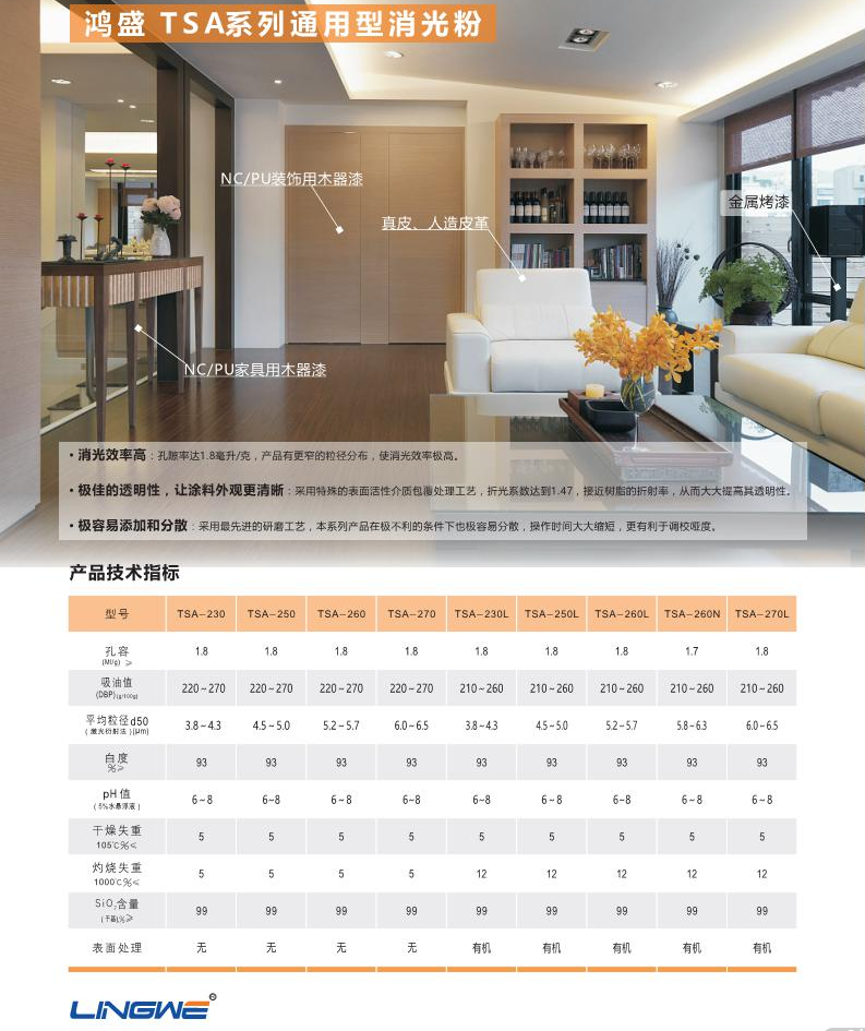 鸿盛消光粉 TSA250