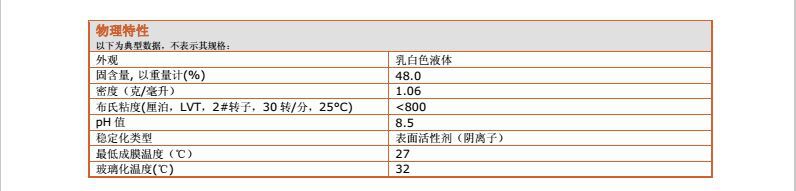 陶氏百历摩纯丙烯酸乳液PRIMAL™ AC-3001  纯丙烯酸乳液 罩面清漆专用